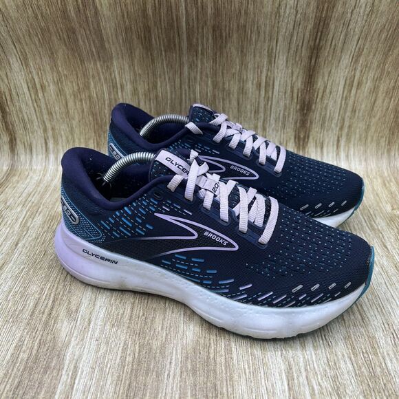 Brooks Shoes - Brooks Glycerin 20 Women's Size 8.5 B Blue Running Shoes Sneakers 1203691B499